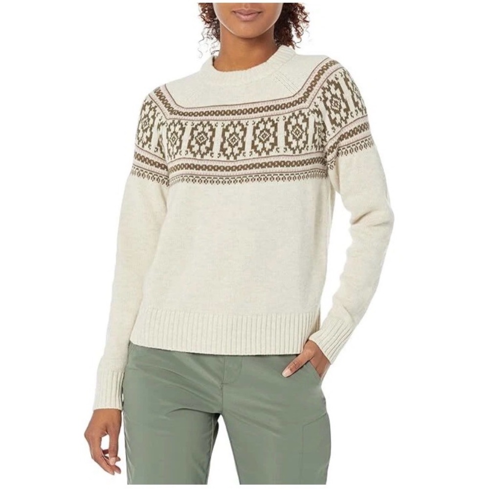 Toad & Co Cazadero Crew Sweater Women's Oatmeal Wool Blend Small